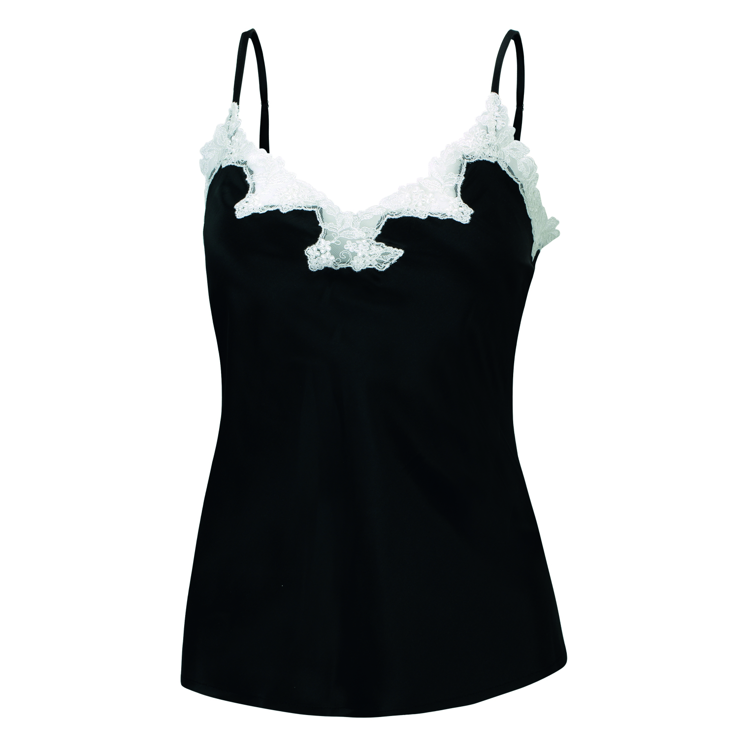 Seiden Top mit Spitze