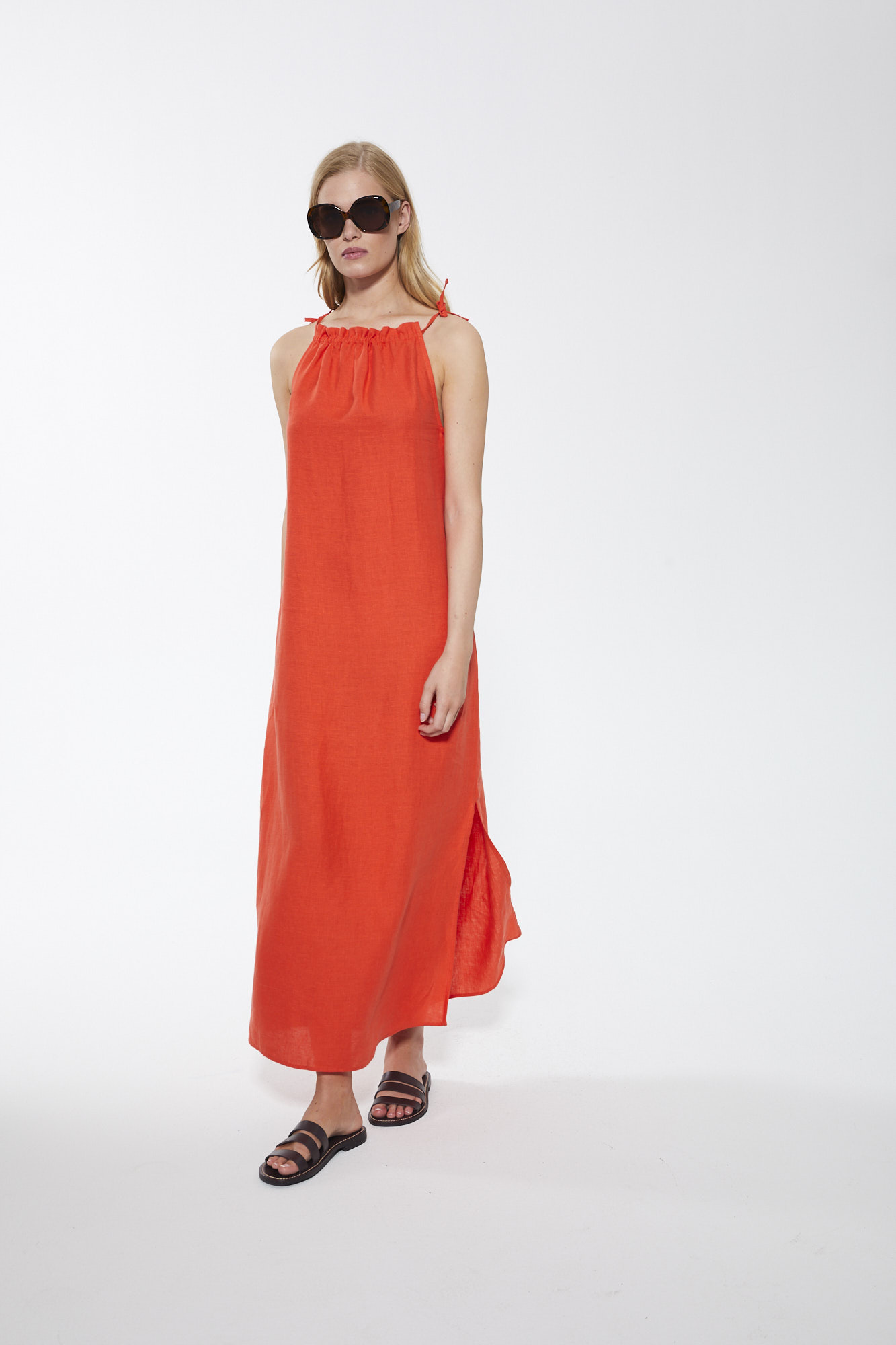 Leinen-Longdress